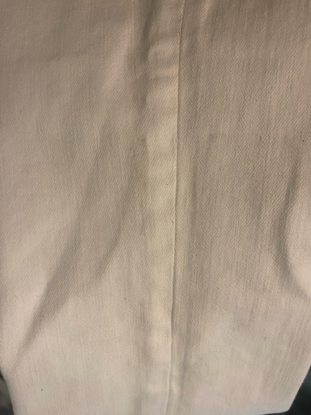 Abercrombie & Fitch White Straight-Leg Jeans with Eyelet Hem Detail - Picture 5 of 5